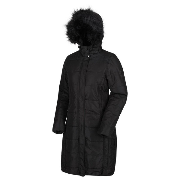 Regatta Ladies Fermina Long Length Jacket Black - 4