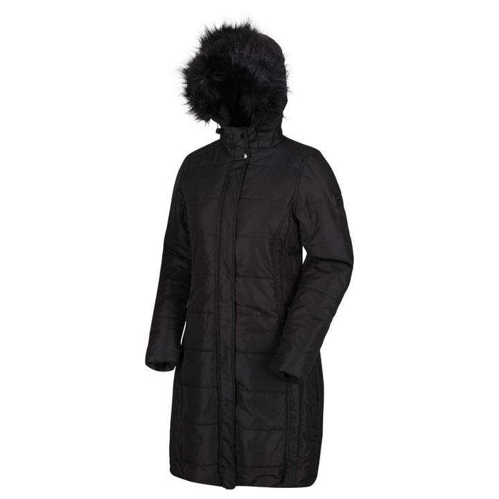 Regatta Ladies Fermina Long Length Jacket Black - 4