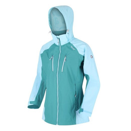 Women's Regatta Waterproof Jacket Calderdale Cool Aqua - 1