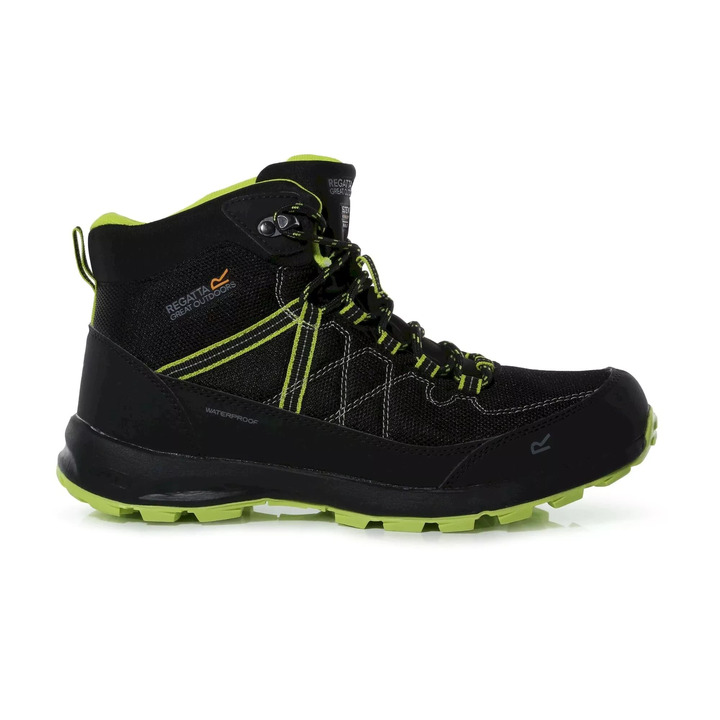 Обувки с мембрана Regatta Samaris Lite Mid Black Lime Punch - 2