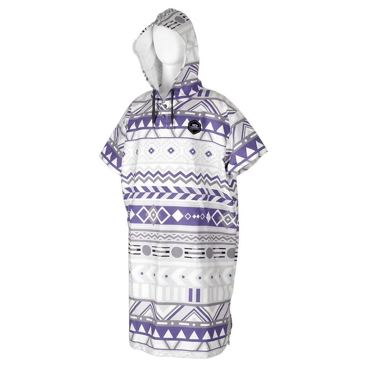 Пончо за преобличане Aropec Poncho Purple White 1P09 бяло с лилаво - 1