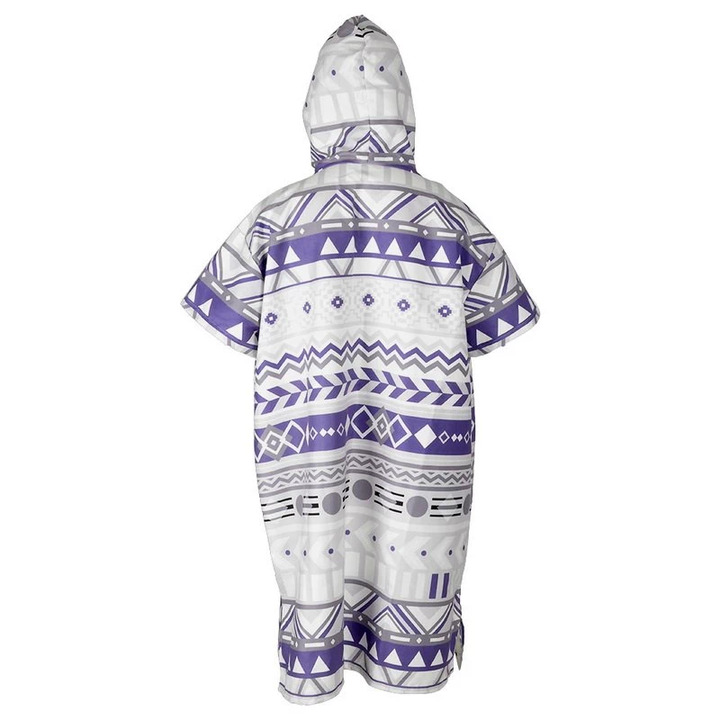 Пончо за преобличане Aropec Poncho Purple White 1P09 бяло с лилаво - 2