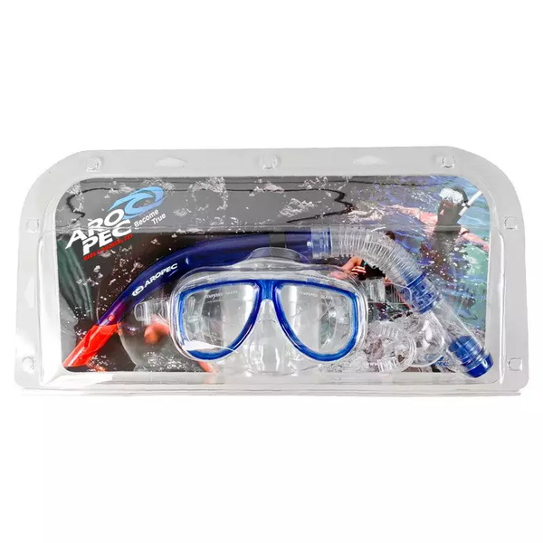 Mask and Snorkel Set Aropec Dolphin Blue