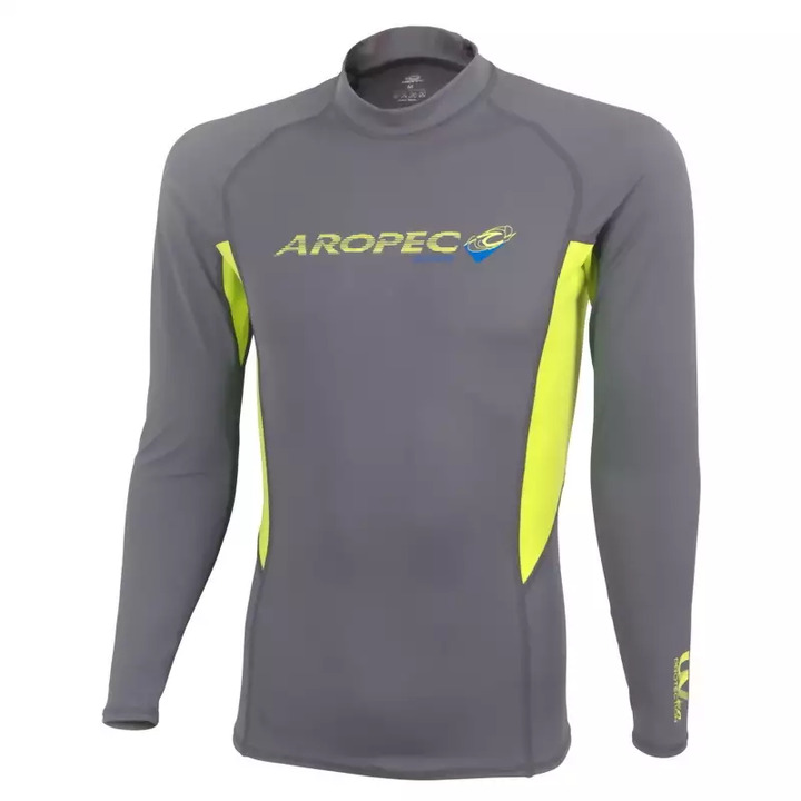 Мъжка блуза ликра с ултравиолетова защита Aropec Radiance LMY, сива - 2