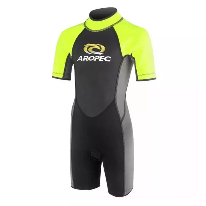 Wetsuit kids Aropec 2.5mm Yellow short