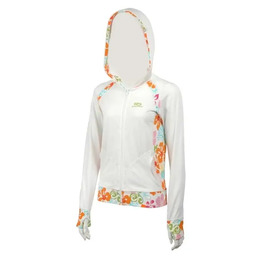 Lady's Lycra Hooded Jacket Aropec Hibiscus