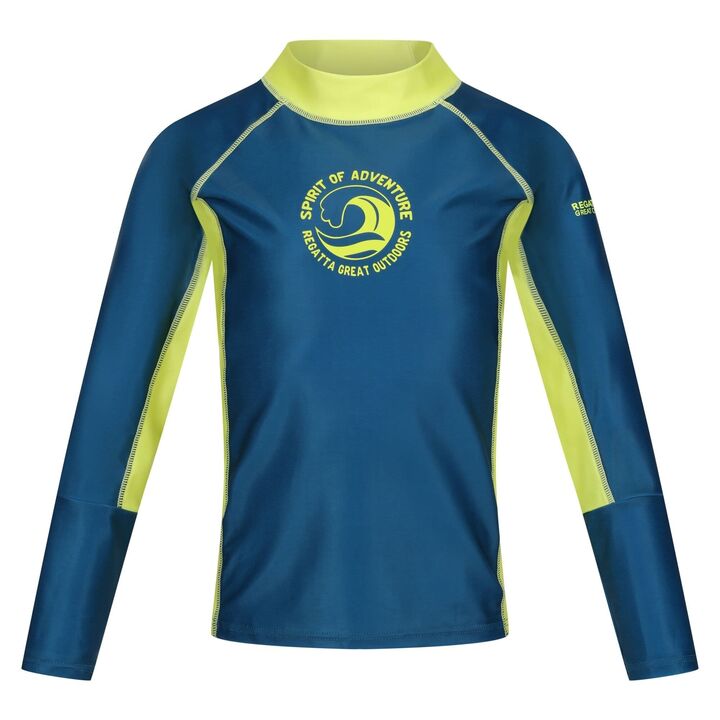 Kids rashguard, long sleeve, Regatta Hoku Citron