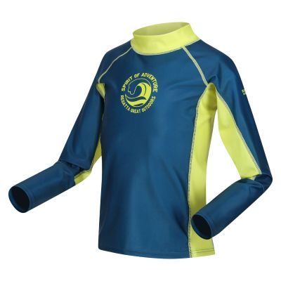 Детска блуза с ултравиолетова защита Regatta Hoku Citron
