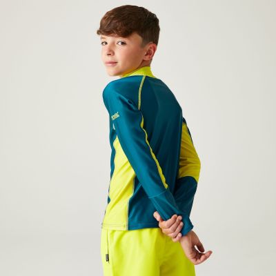 Детска блуза с ултравиолетова защита Regatta Hoku Citron