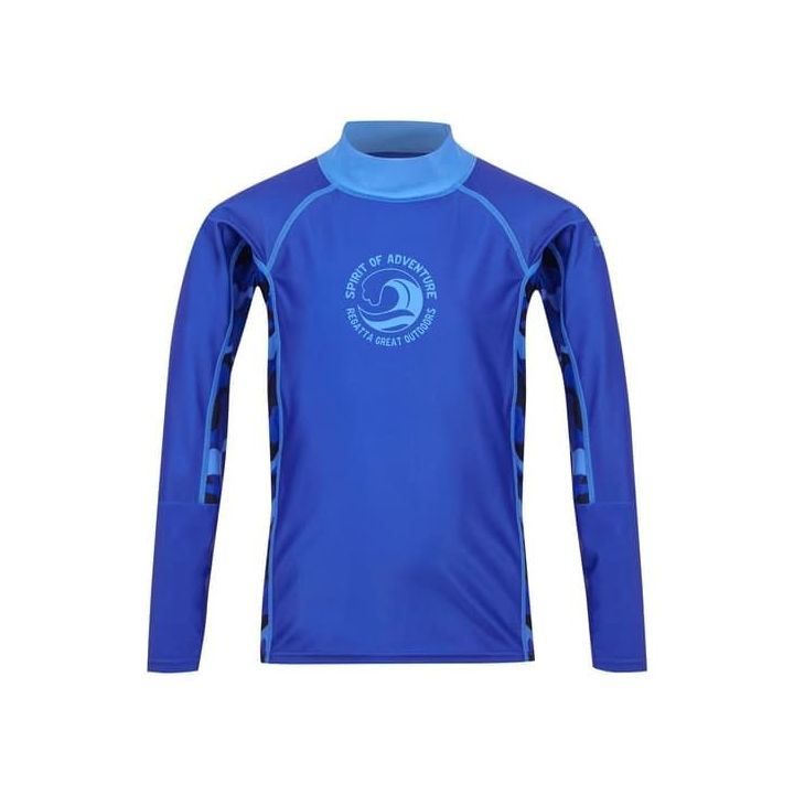 Детска блуза с ултравиолетова защита Regatta Hoku Olympian Blue