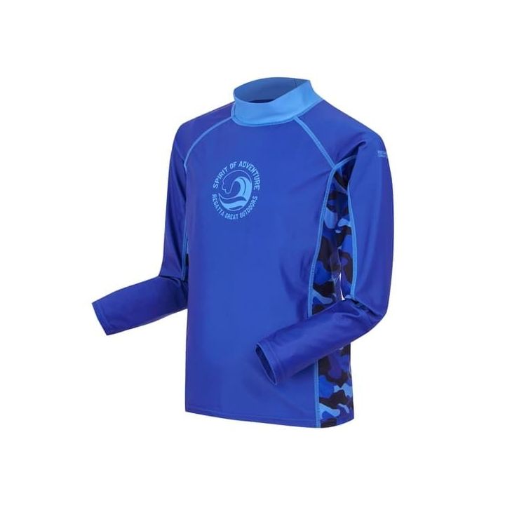 Детска блуза с ултравиолетова защита Regatta Hoku Olympian Blue - 5