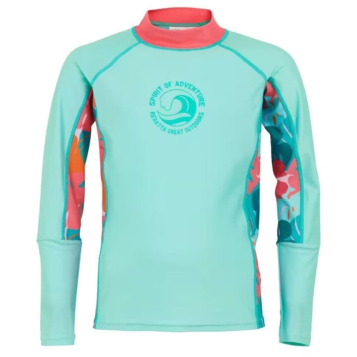 Kids rashguard l/s, Regatta Aruba Blue