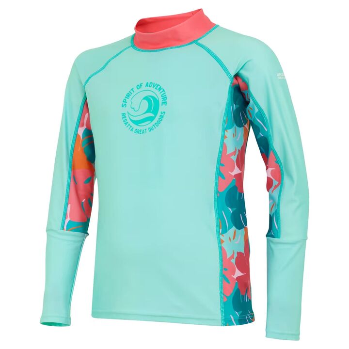 Детска блуза с ултравиолетова защита Regatta Hoku Aruba Blue - 3