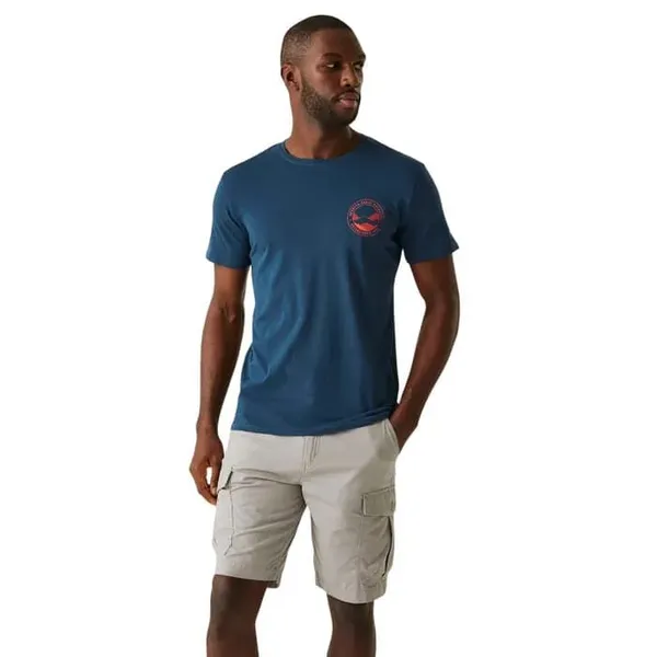 Мъжка тениска Regatta Breezed тъмносиня, UPF30 - 3