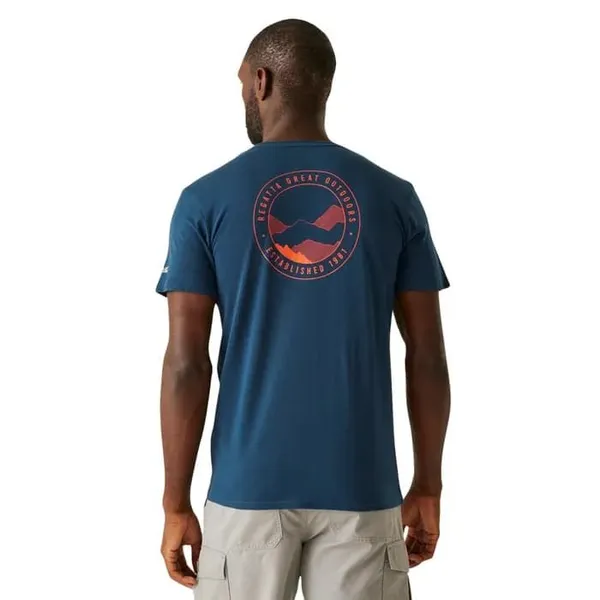 Мъжка тениска Regatta Breezed тъмносиня, UPF30 - 4