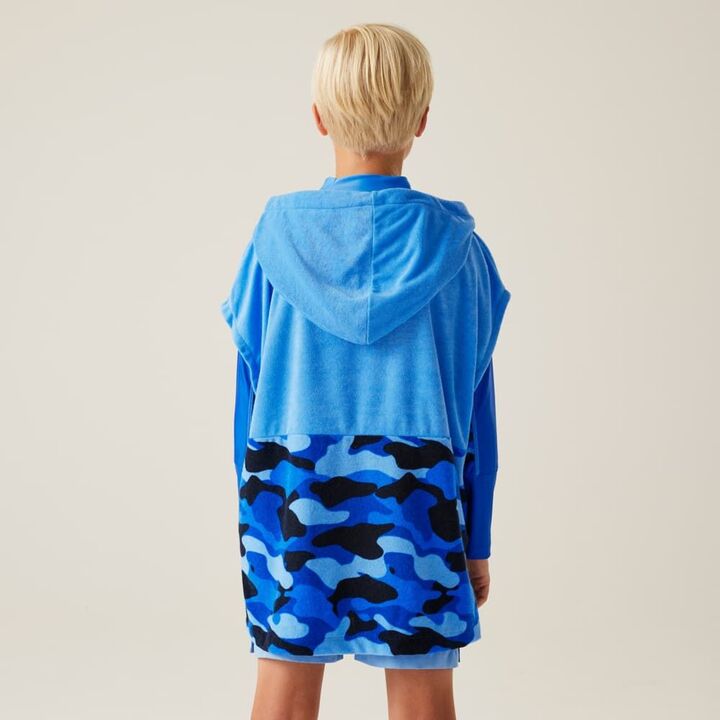 Детско пончо за преобличане Regatta Kids Towel Robe Blue Camo - 6