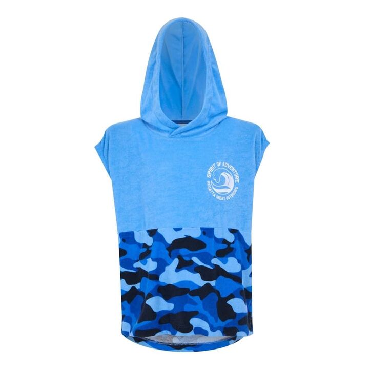 Changing poncho Regatta Kids Towel Robe Blue Camo