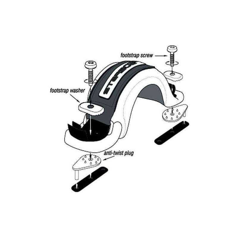 Plastic anti-twist plugs for footstraps - 5