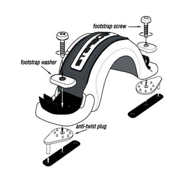 Plastic anti-twist plugs for footstraps - 5