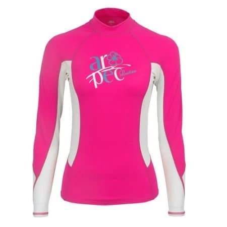 Lady's long sleeve RashGuard Aropec Myth Pink