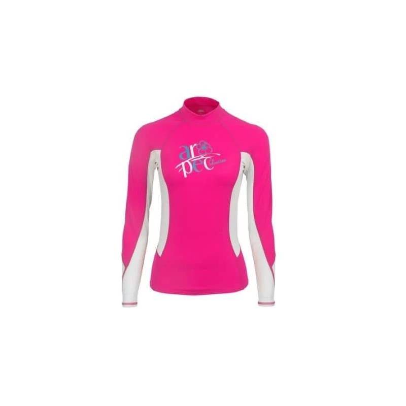 Lady's long sleeve RashGuard Aropec Myth Pink