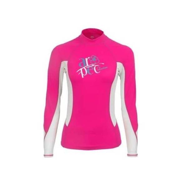 Lady's long sleeve RashGuard Aropec Myth Pink