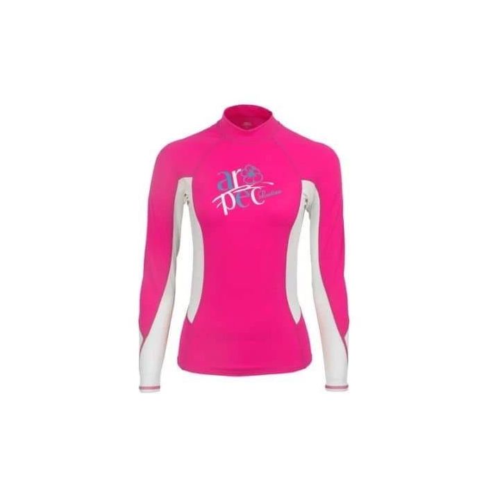 Lady's long sleeve RashGuard Aropec Myth Pink