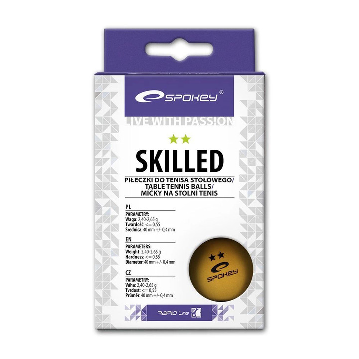 Топчета за тенис на маса Spokey Skilled оранжеви - 5