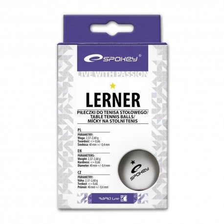 Топчета за тенис на маса Spokey Lerner бели 6бр - 5