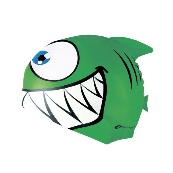 Swimming cap Spokey 87474 green shark - 1