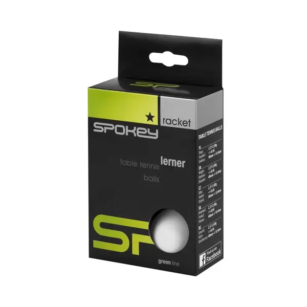 Table tennis balls Spokey Lerner white 6pcs - 3